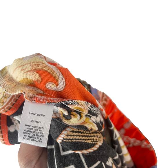 Marc New York Women Small Geometric Asymmetric Mixed Media Scarf Skirt - Picture 6 of 8